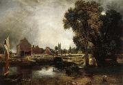 John Constable Dedham Lock and Mill oil painting